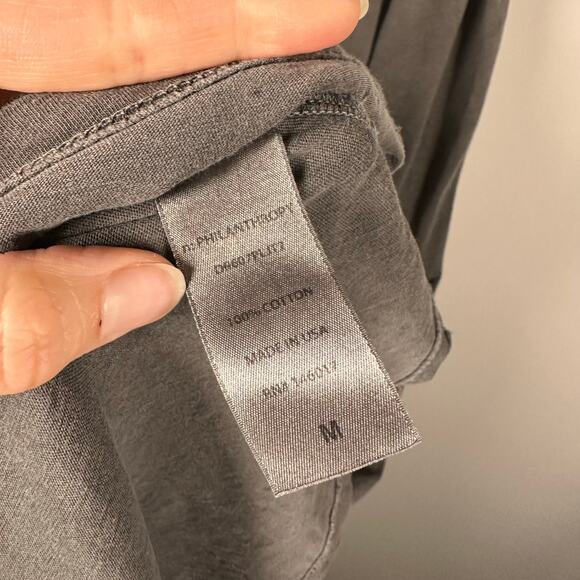 n:Philanthropy Gray Lori Distressed Paint Splatter Midi Dress Women's Medium - Picture 5 of 8